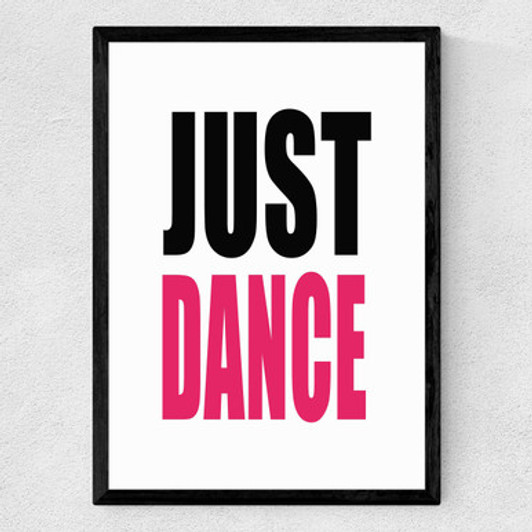 Just Dance in Pink Medium Black Frame