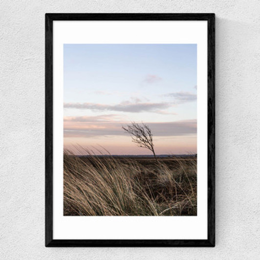 At The Coast IV Medium Black Frame