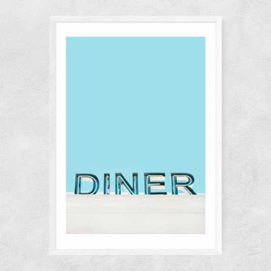 Diner Narrow White Frame