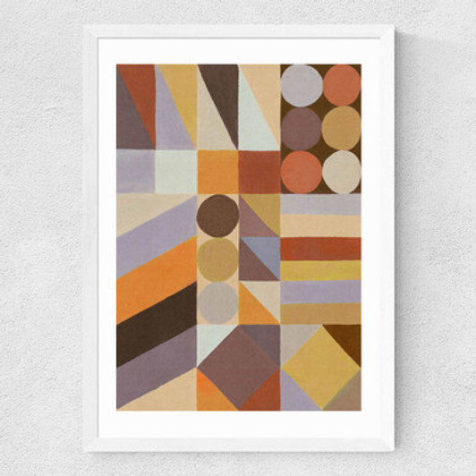 Geometric Shapes & Colors I Medium White Frame