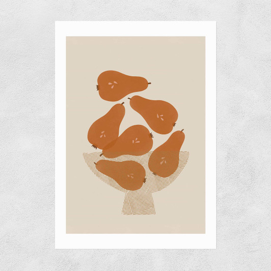 Pear Bowl Unframed Print