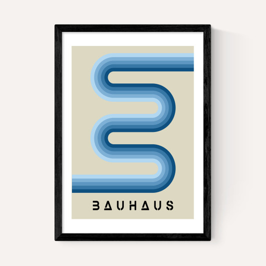 Blue Stripes Bauhaus