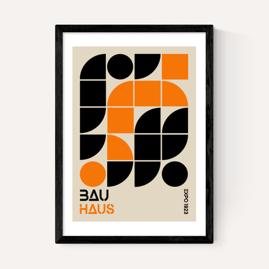 Orange And Black Geometric