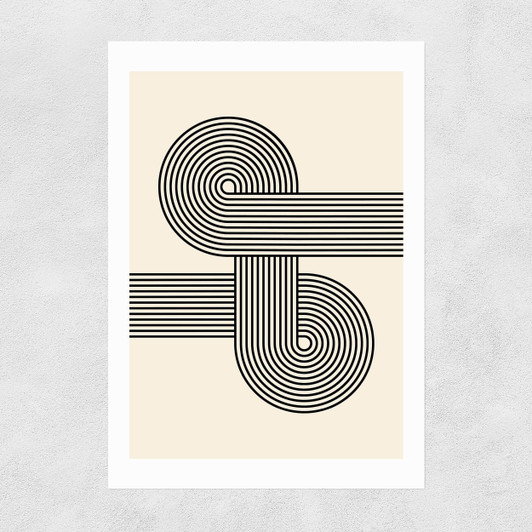 Retro Waves Unframed Print