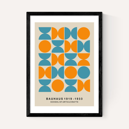 Turquoise And Orange Bauhaus