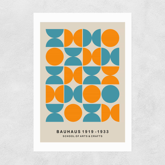 Turquoise And Orange Bauhaus