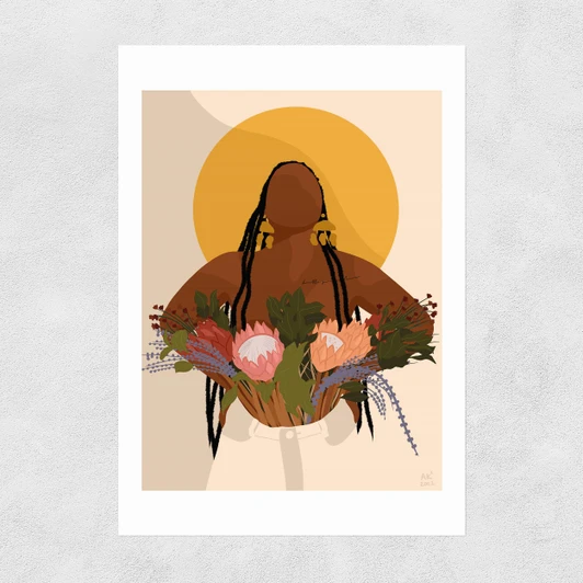 She Blooms Unframed Print