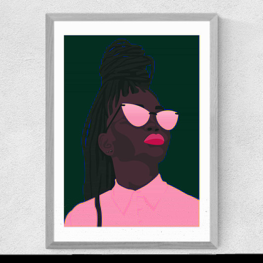 Colorful White Narrow White Frame