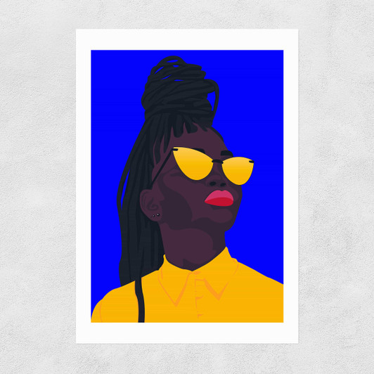 Colorful Black Unframed Print