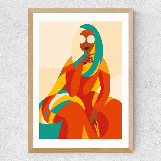 Sister by Sofia Doudine Medium Oak Frame