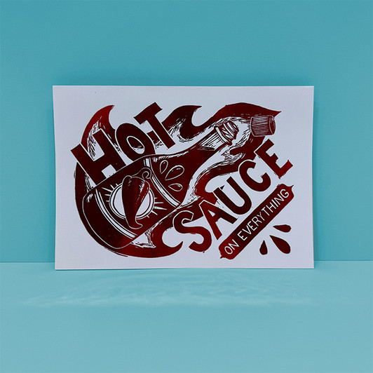 Hot Sauce Foil Unframed Print