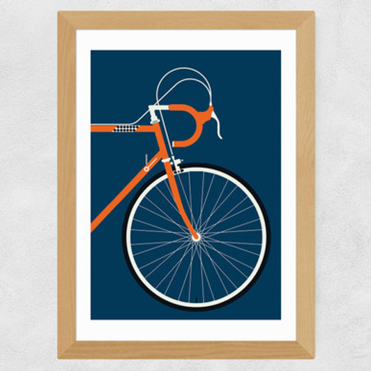Orange Coloured Race Bike Wide Oak Frame