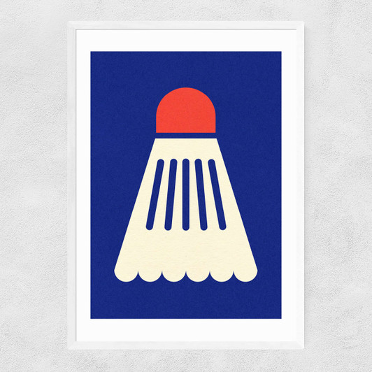 Badminton White Red Narrow White Frame