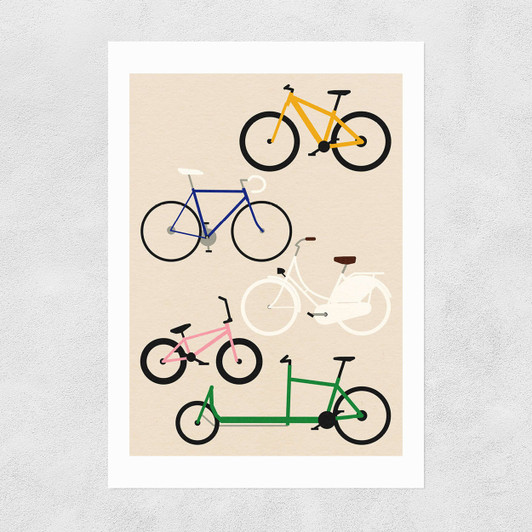 Bicycles Unframed Print