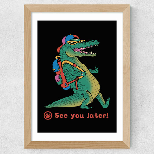 See You Later Wide Oak Frame