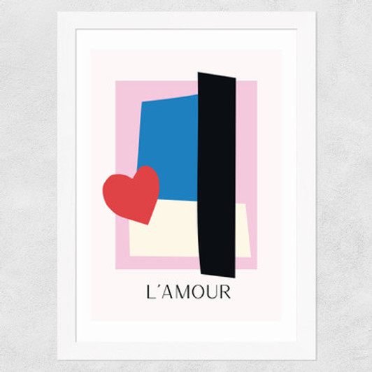 L'Amour Wide White Frame