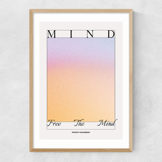 Free The Mind Narrow Oak Frame