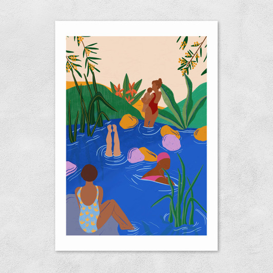 Swimming Wild Unframed Print