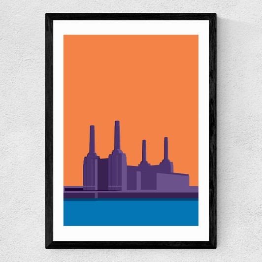 Battersea power station by Sean Butler Medium Black Frame