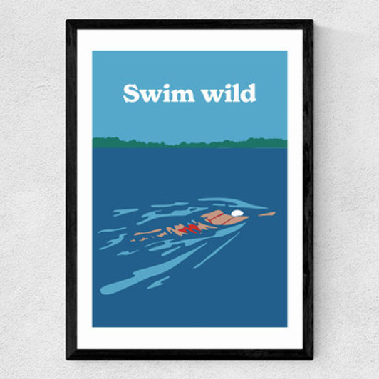 Swim Wild Medium Black Frame