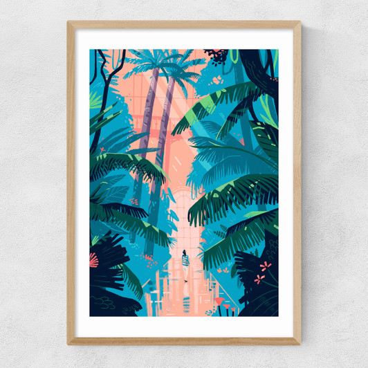 Kew Gardens by Mark Harrison Narrow Oak Frame