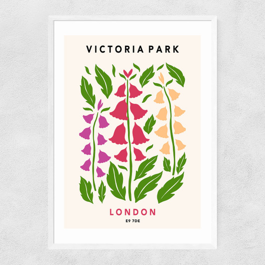 Victoria Park II Narrow White Frame