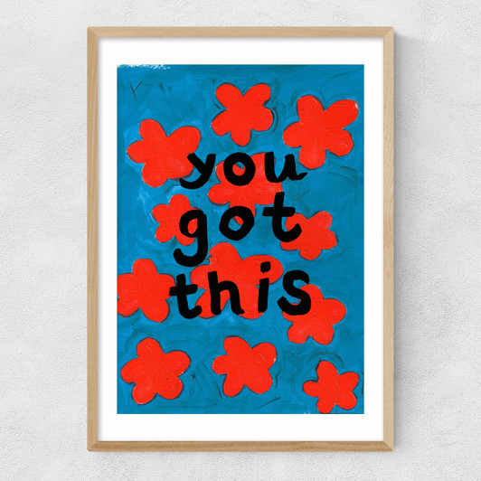 You Got This Narrow Oak Frame
