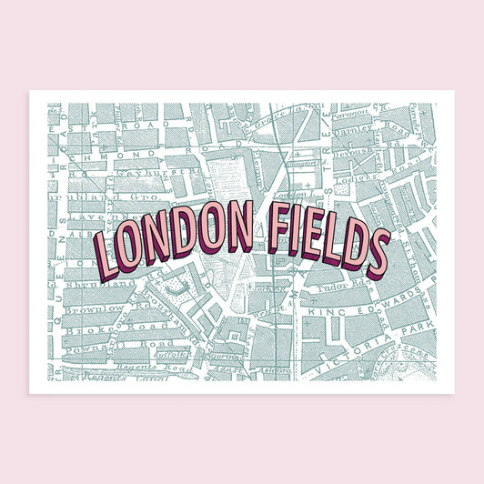 London Fields Unframed Print