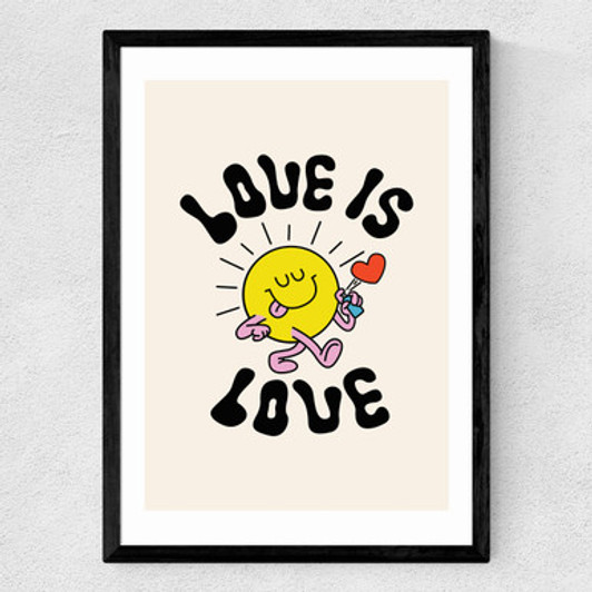 Love Is Love by The Violet Eclectic Medium Black Frame