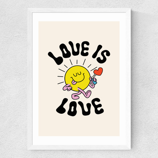 Love Is Love by The Violet Eclectic Medium White Frame