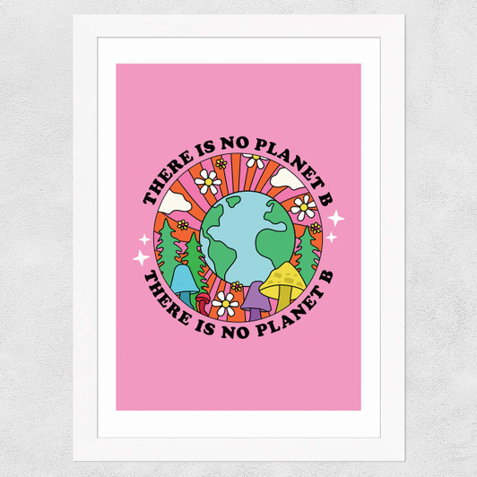 No Planet B Wide White Frame