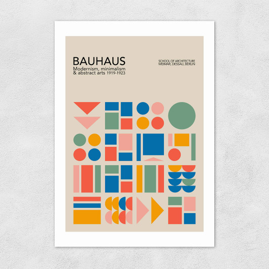 Bauhaus Colour Blocks Unframed Print