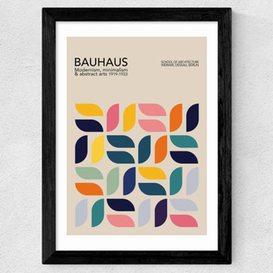 Bauhaus Petals Wide Black Frame