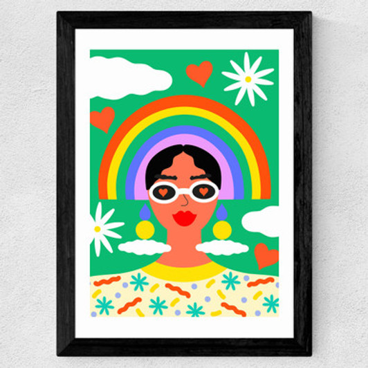 Rainbow by Ana Jaks Wide Black Frame