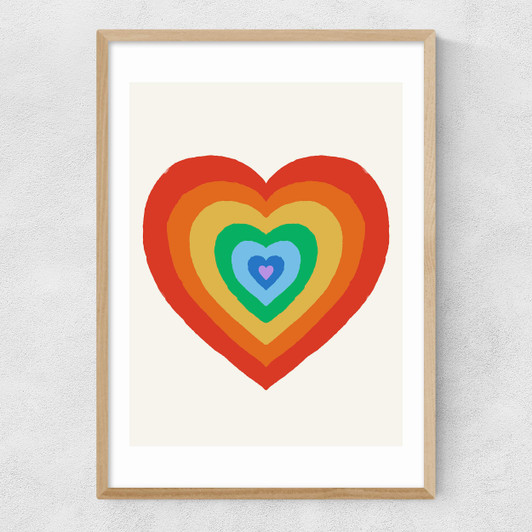 Pride Heart Narrow Oak Frame