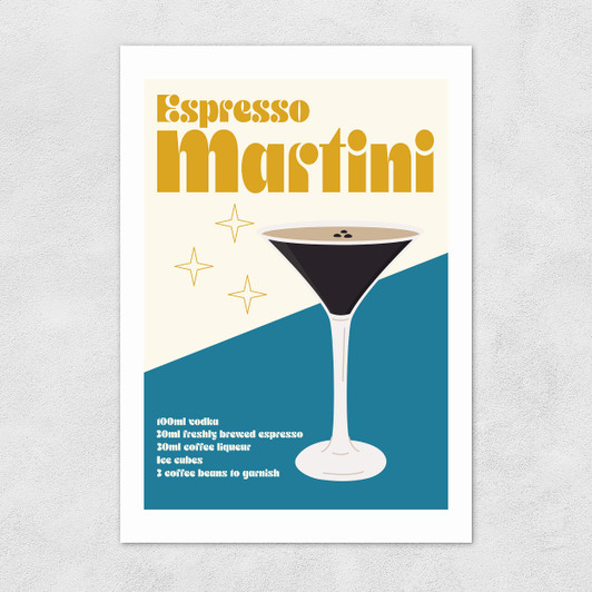 Espresso Martini Cocktail Unframed Print