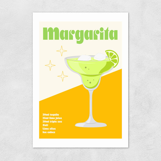 Margarita Cocktail Unframed Print