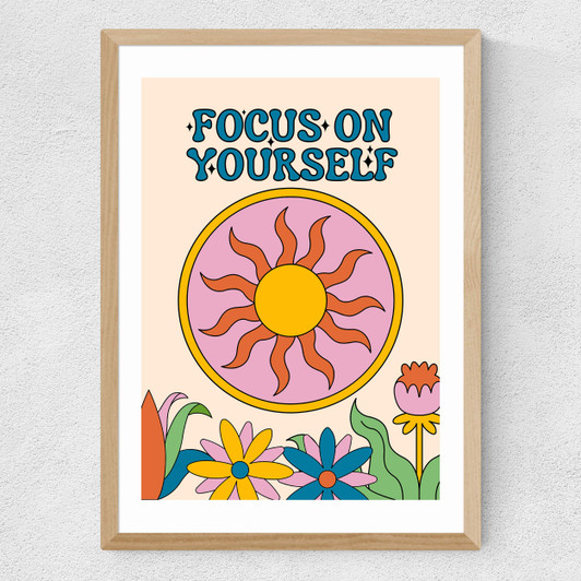 Focus On Yourself Medium Oak Frame