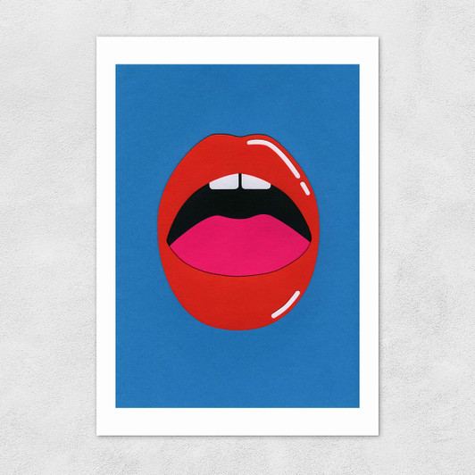 Red Lips Unframed Print