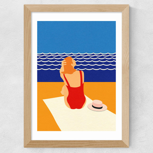 Still Summer Wide Oak Frame