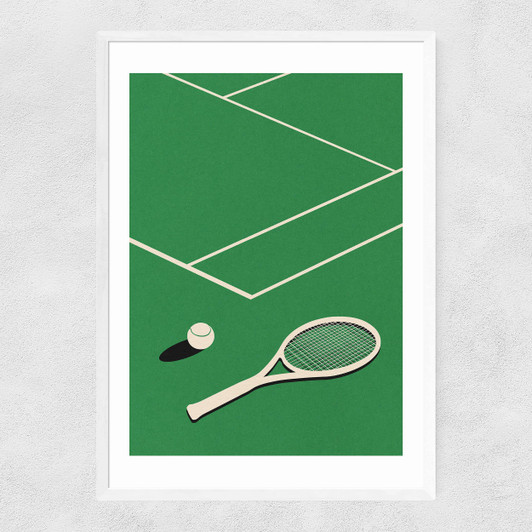 Lawn Tennis Club Narrow White Frame