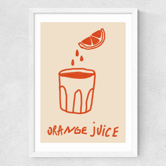 Orange Juice Medium White Frame