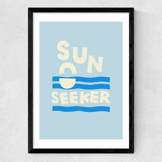 Sun Seeker Blue Medium Black Frame