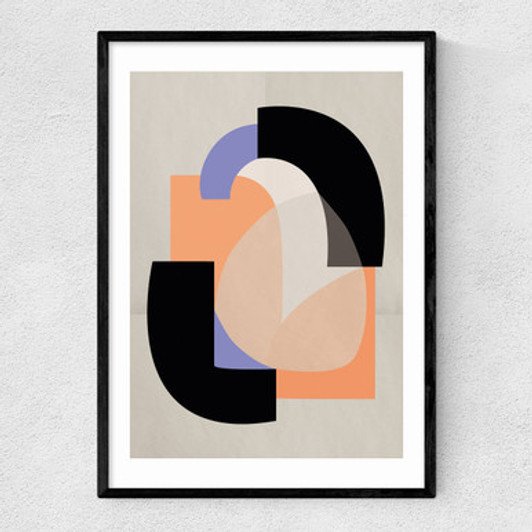 Playful Shapes Narrow Black Frame