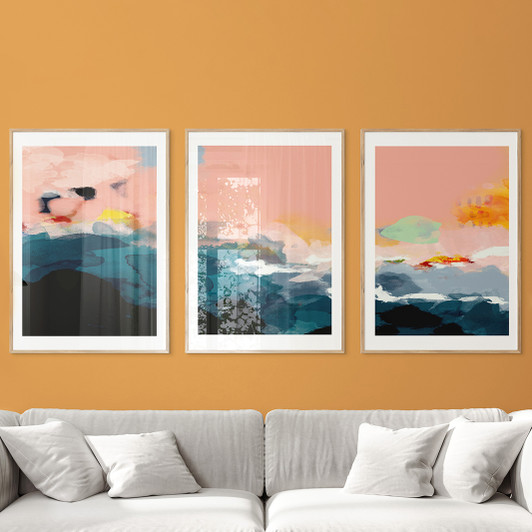 Abstract Landscape Triptych Lifestyle