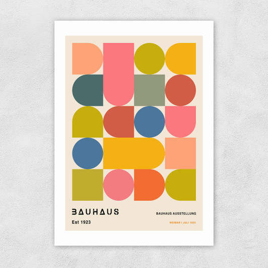 Bauhaus Shapes Unframed Print