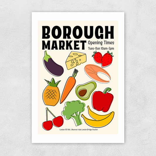 Borough Market by Luxe Poster Co