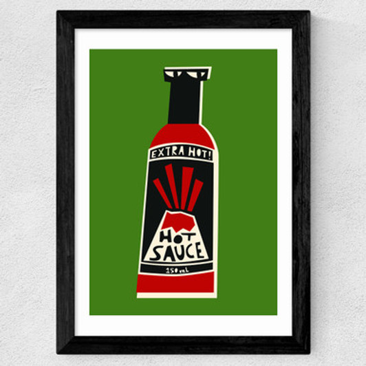 Hot Sauce by Fox and Velvet Wide Black Frame