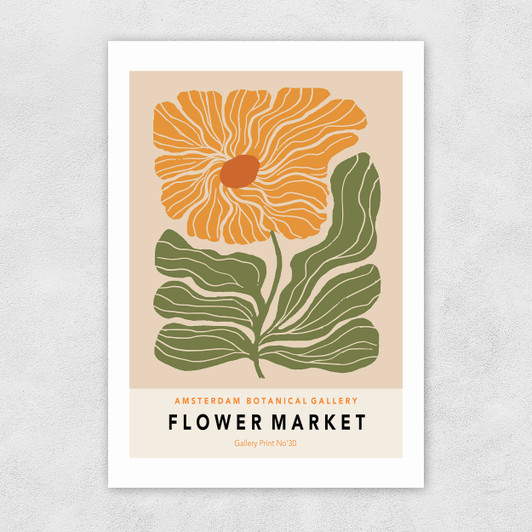 Flower Market Amsterdam Unframed Print