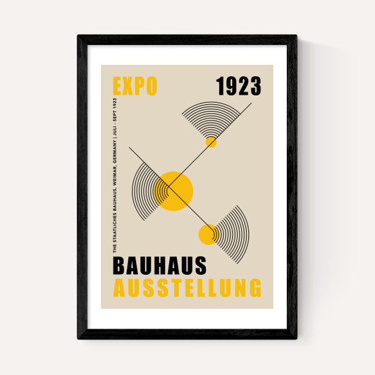 Yellow Bauhaus by Luxe Poster Co
